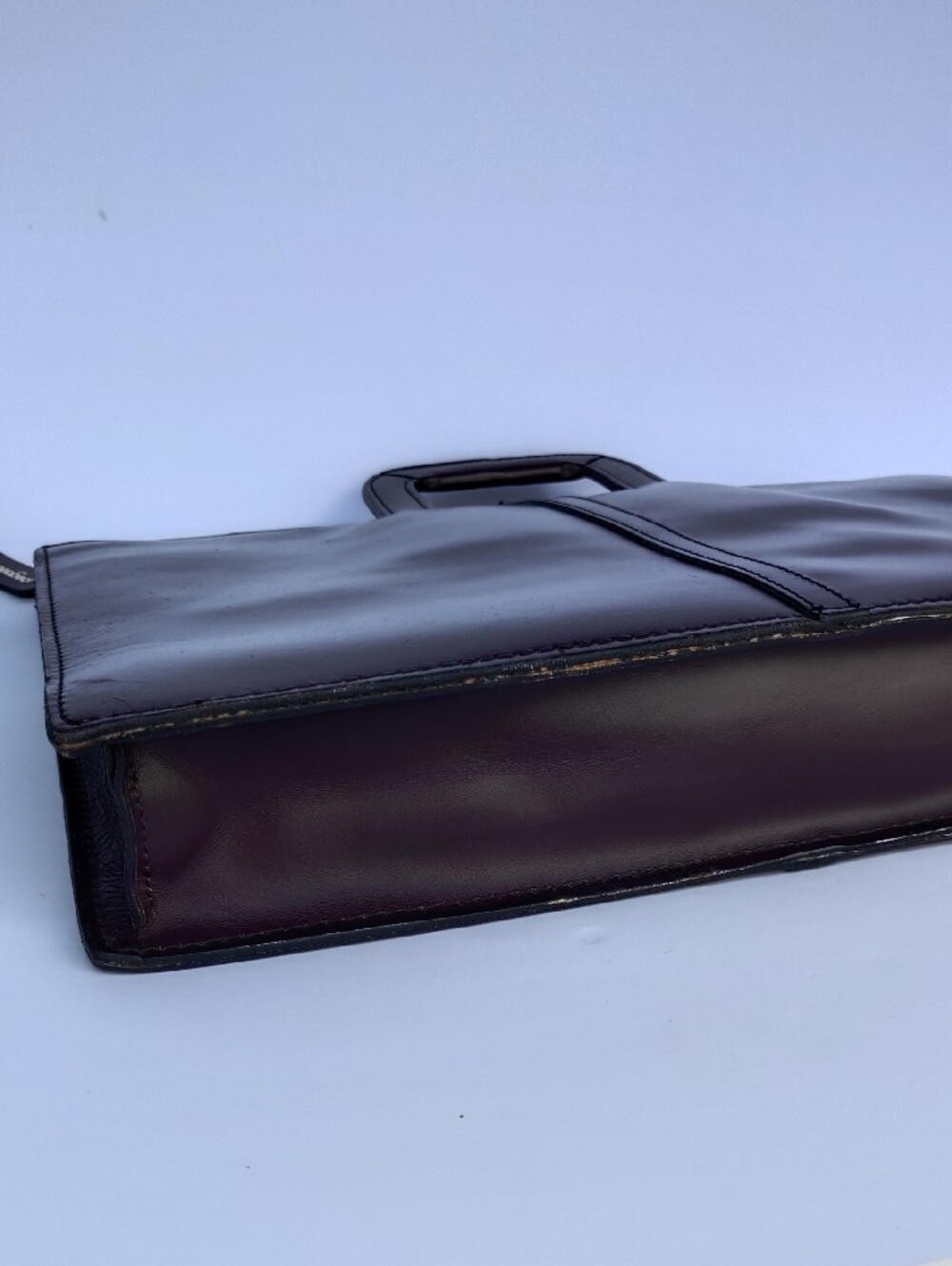 VTG Pegasus Leather Drop-Handle Briefcase Portfolio Oxblood - USA Made - Picture 12 of 13